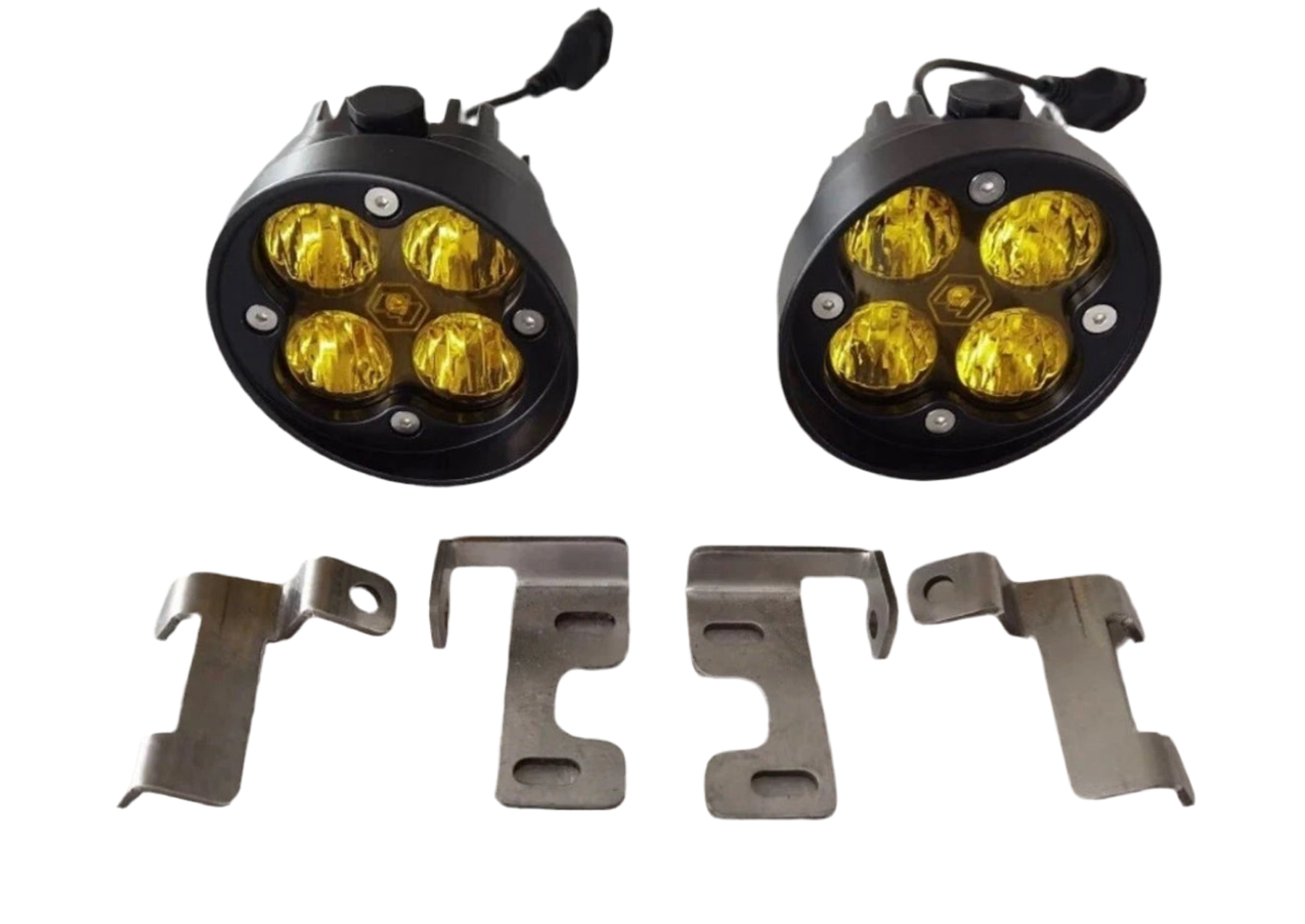 Yotabeast Baja Style Fog Lights Amber Squadron Wide Angle SAE For Toyota Tacoma 05-23, Toyota 4Runner 10-24 and Toyota Tundra 14-21
