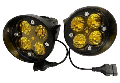 Yotabeast Baja Style Fog Lights Amber Squadron Wide Angle SAE For Toyota Tacoma 05-23, Toyota 4Runner 10-24 and Toyota Tundra 14-21
