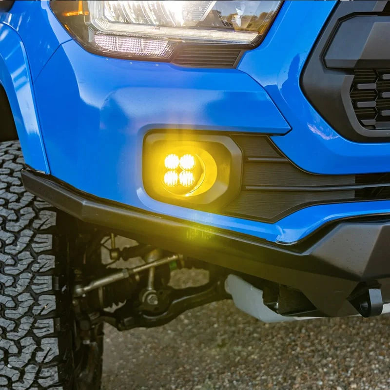 Yotabeast Baja Style Fog Lights Amber Squadron Wide Angle SAE For Toyota Tacoma 05-23, Toyota 4Runner 10-24 and Toyota Tundra 14-21
