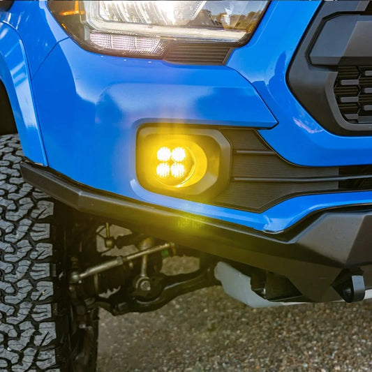 Yotabeast Baja Style Fog Lights Amber Squadron Wide Angle SAE For Toyota Tacoma 05-23, Toyota 4Runner 10-24 and Toyota Tundra 14-21