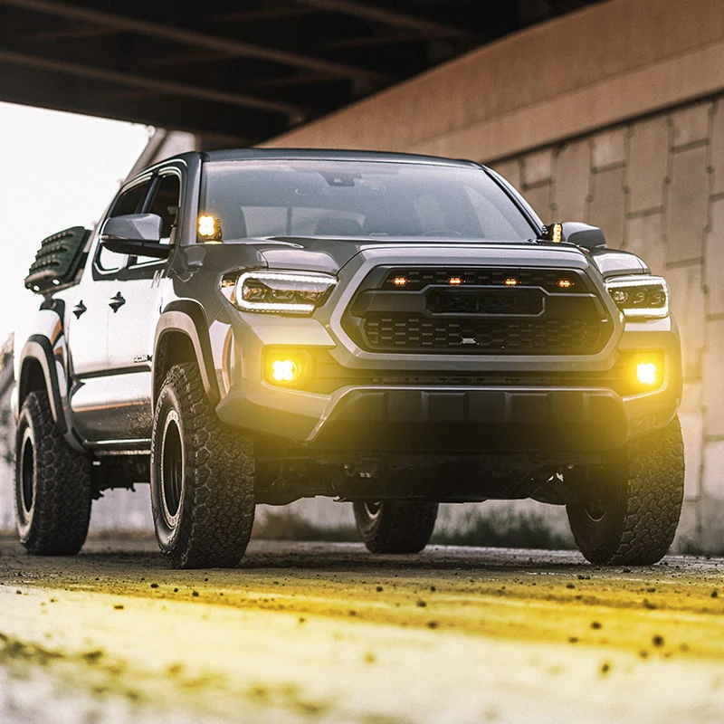 Yotabeast Baja Style Fog Lights Amber Squadron Wide Angle SAE For Toyota Tacoma 05-23, Toyota 4Runner 10-24 and Toyota Tundra 14-21